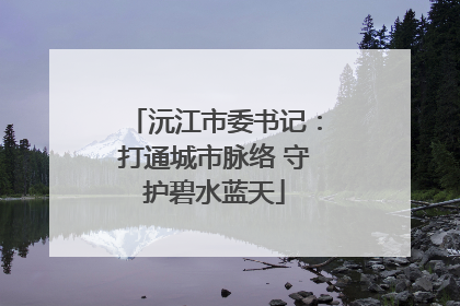 沅江市委书记：打通城市脉络 守护碧水蓝天