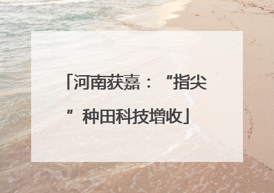 河南获嘉：“指尖”种田科技增收