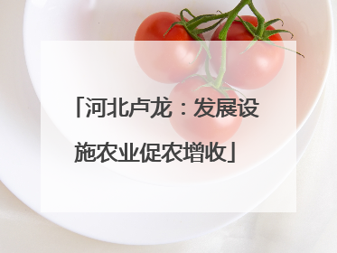 河北卢龙：发展设施农业促农增收