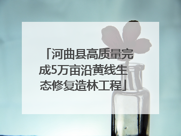 河曲县高质量完成5万亩沿黄线生态修复造林工程
