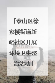 泰山区徐家楼街道新峪社区开展环境卫生整治活动