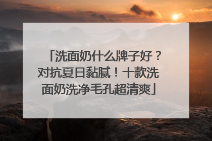 洗面奶什么牌子好？对抗夏日黏腻！十款洗面奶洗净毛孔超清爽