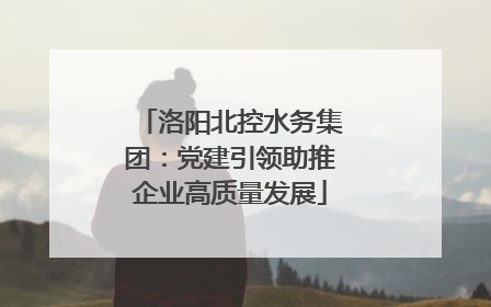 洛阳北控水务集团：党建引领助推企业高质量发展