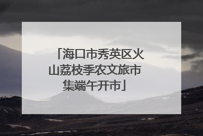 海口市秀英区火山荔枝季农文旅市集端午开市
