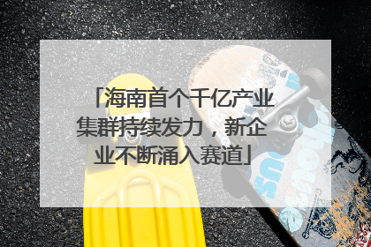 海南首个千亿产业集群持续发力，新企业不断涌入赛道