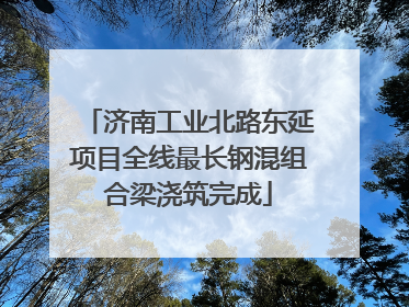 济南工业北路东延项目全线最长钢混组合梁浇筑完成