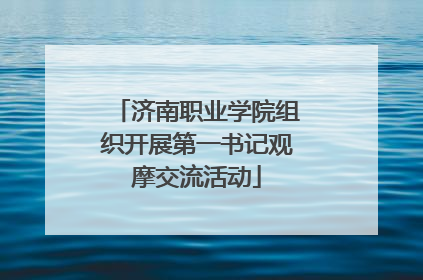 济南职业学院组织开展第一书记观摩交流活动