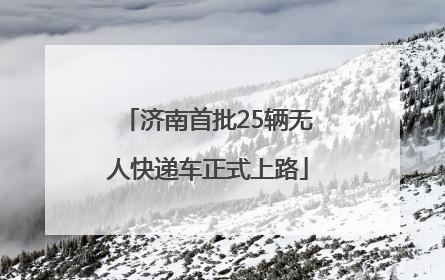 济南首批25辆无人快递车正式上路