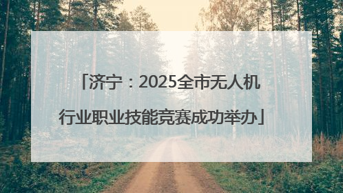 济宁：2025全市无人机行业职业技能竞赛成功举办