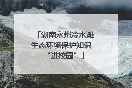 湖南永州冷水滩生态环境保护知识“进校园”
