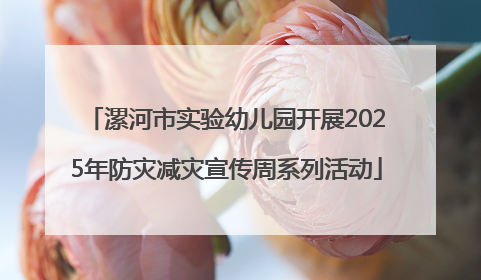 漯河市实验幼儿园开展2025年防灾减灾宣传周系列活动