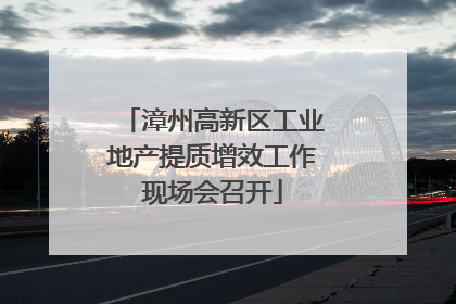 漳州高新区工业地产提质增效工作现场会召开