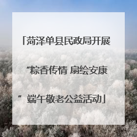 菏泽单县民政局开展“粽香传情 扇绘安康”端午敬老公益活动