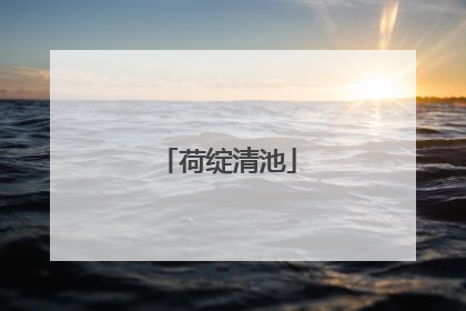 荷绽清池