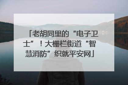 老胡同里的“电子卫士”！大栅栏街道“智慧消防”织就平安网