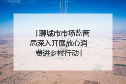聊城市市场监管局深入开展放心消费进乡村行动