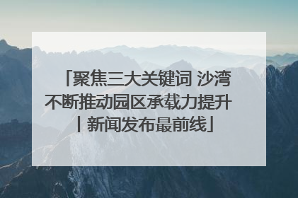 聚焦三大关键词 沙湾不断推动园区承载力提升丨新闻发布最前线
