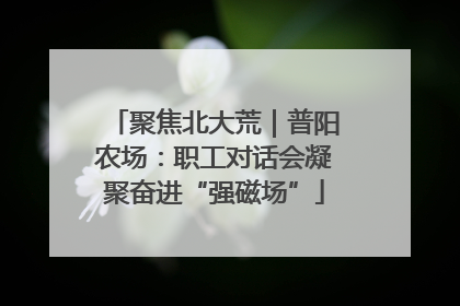 聚焦北大荒｜普阳农场：职工对话会凝聚奋进“强磁场”