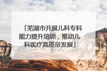 芜湖市开展儿科专科能力提升培训，推动儿科医疗高质量发展