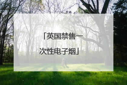 英国禁售一次性电子烟