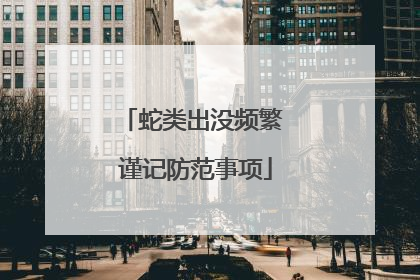 蛇类出没频繁 谨记防范事项