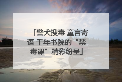 警犬搜毒 童言寄语 千年书院的“禁毒课”精彩纷呈