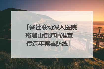 警社联动深入医院 珞珈山街道精准宣传筑牢禁毒防线