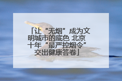 让“无烟”成为文明城市的底色 北京十年“最严控烟令”交出健康答卷