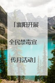 襄阳开展全民禁毒宣传月活动