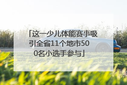 这一少儿体能赛事吸引全省11个地市500名小选手参与