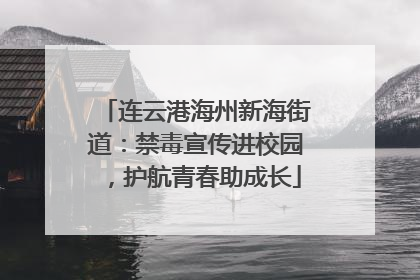 连云港海州新海街道：禁毒宣传进校园，护航青春助成长