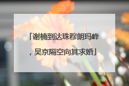 谢楠到达珠穆朗玛峰，吴京隔空向其求婚