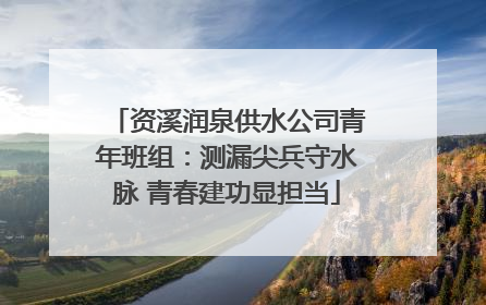 资溪润泉供水公司青年班组：测漏尖兵守水脉 青春建功显担当