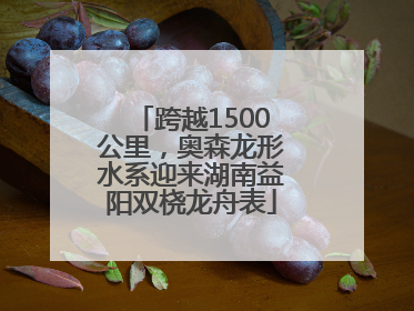 跨越1500公里，奥森龙形水系迎来湖南益阳双桡龙舟表