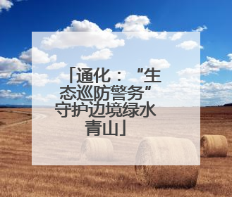 通化：“生态巡防警务”守护边境绿水青山