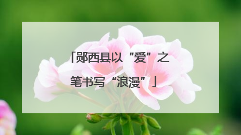 郧西县以“爱”之笔书写“浪漫”