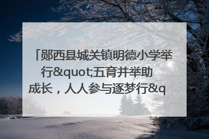 郧西县城关镇明德小学举行"五育并举助成长，人人参与逐梦行"庆六一活动