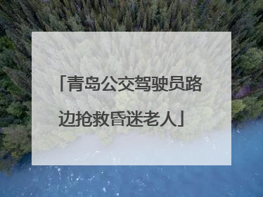 青岛公交驾驶员路边抢救昏迷老人