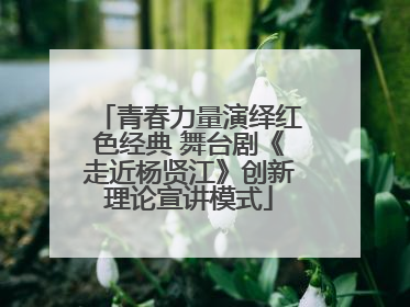 青春力量演绎红色经典 舞台剧《走近杨贤江》创新理论宣讲模式