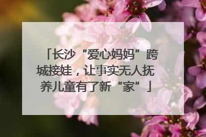 长沙“爱心妈妈”跨城接娃，让事实无人抚养儿童有了新“家”