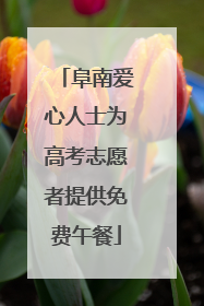 阜南爱心人士为高考志愿者提供免费午餐