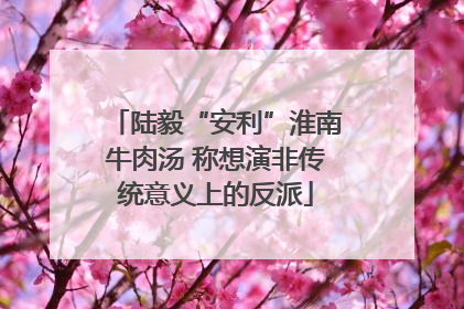 陆毅“安利”淮南牛肉汤 称想演非传统意义上的反派