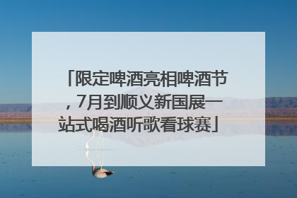 限定啤酒亮相啤酒节，7月到顺义新国展一站式喝酒听歌看球赛