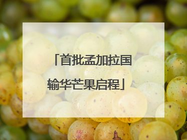 首批孟加拉国输华芒果启程