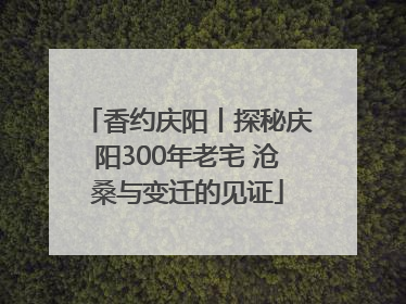 香约庆阳丨探秘庆阳300年老宅 沧桑与变迁的见证