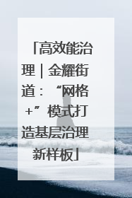 高效能治理｜金耀街道：“网格+”模式打造基层治理新样板