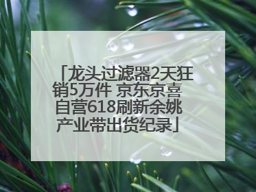 龙头过滤器2天狂销5万件 京东京喜自营618刷新余姚产业带出货纪录