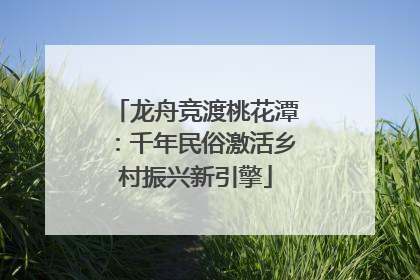 龙舟竞渡桃花潭：千年民俗激活乡村振兴新引擎