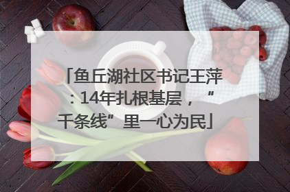 鱼丘湖社区书记王萍：14年扎根基层，“千条线”里一心为民