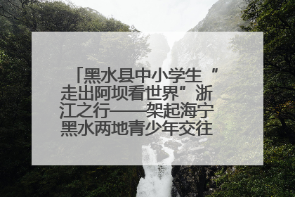 黑水县中小学生“走出阿坝看世界”浙江之行——架起海宁黑水两地青少年交往交流交融新桥梁